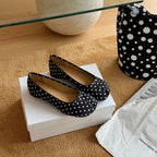 Damen Ballerinas mit modischem Punktmuster und bequemer Sohle R&B