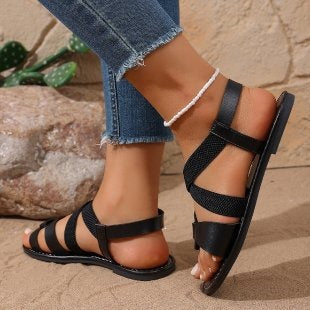 Damen modische Sandalen mit elegantem Riemendesign R&B