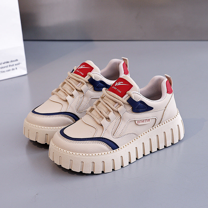 Damen modische Sneakers mit trendigem Plateau und hochwertigem Obermaterial R&B