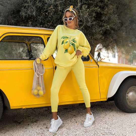 Damen lässiges Sweatshirt und bequeme Leggings Set R&B