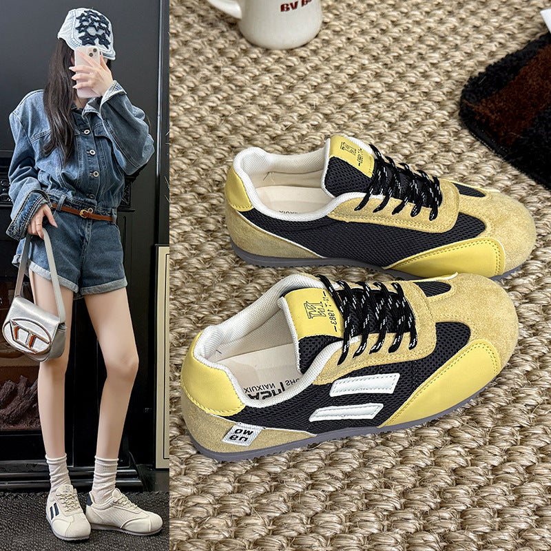 Damen sportliche Sneaker mit atmungsaktiver Mesh-Oberfläche und flexibler Sohle R&B