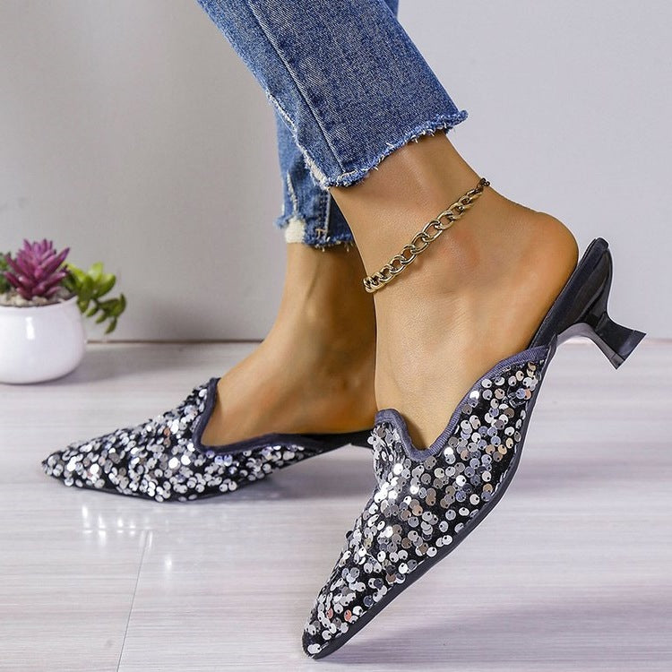 Damen Glamouröse Pumps mit funkelnden Strass-Applikationen R&B
