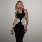 Damen Figurbetontes Spitzenkleid R&B