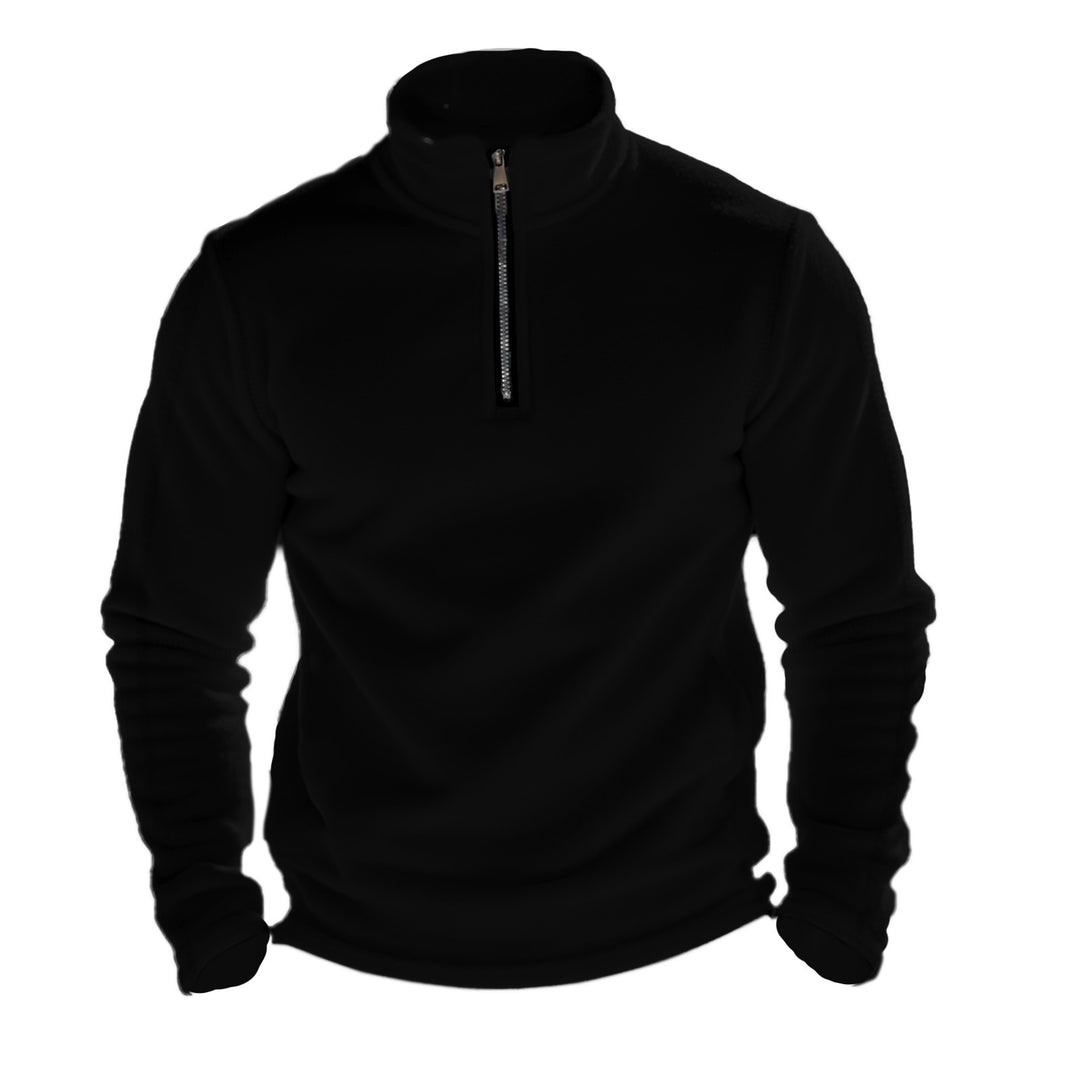 Herren Fleece-Pullover mit hohem Kragen und praktischer Reißverschlussöffnung R&B