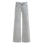 Damen hochgeschnittene weite Jeans R&B