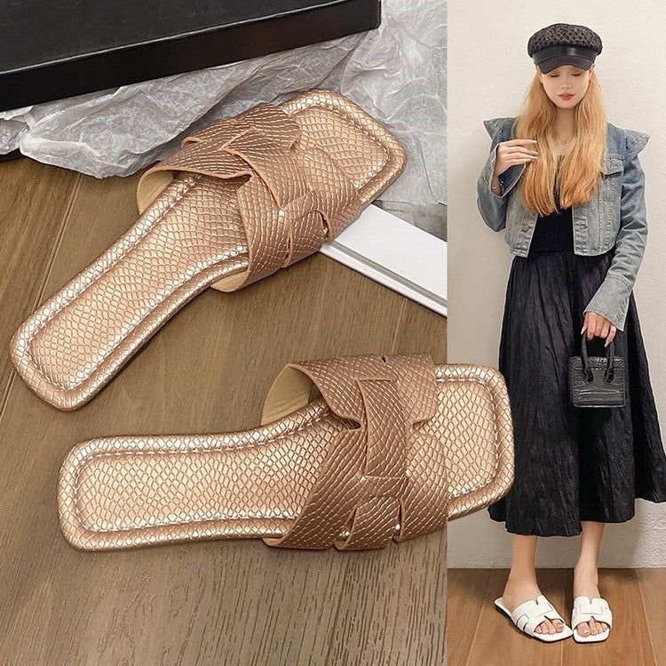 Damen modische Slides mit anpassbarem Riemendesign R&B