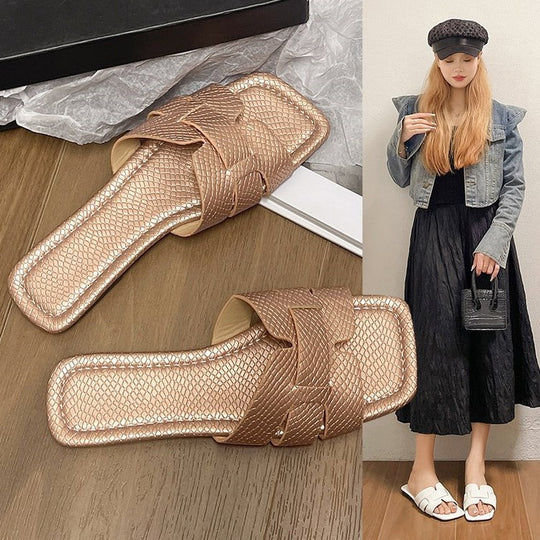 Damen modische Slides mit anpassbarem Riemendesign R&B