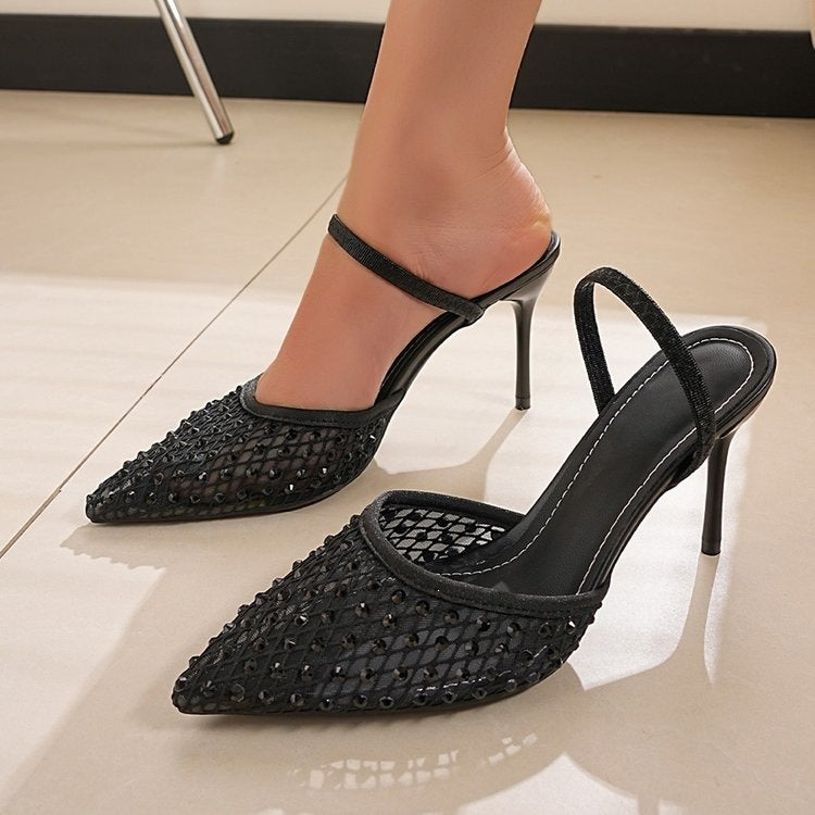 Damen Slingback Schuh mit funkelndem Strass R&B