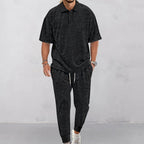 Herren lässiges Freizeit-Set aus weichem Material mit praktischem Kordelzug und elastischem Bund R&B