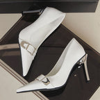 Damen spitze High Heel Pumps mit dekorativem Riemen R&B