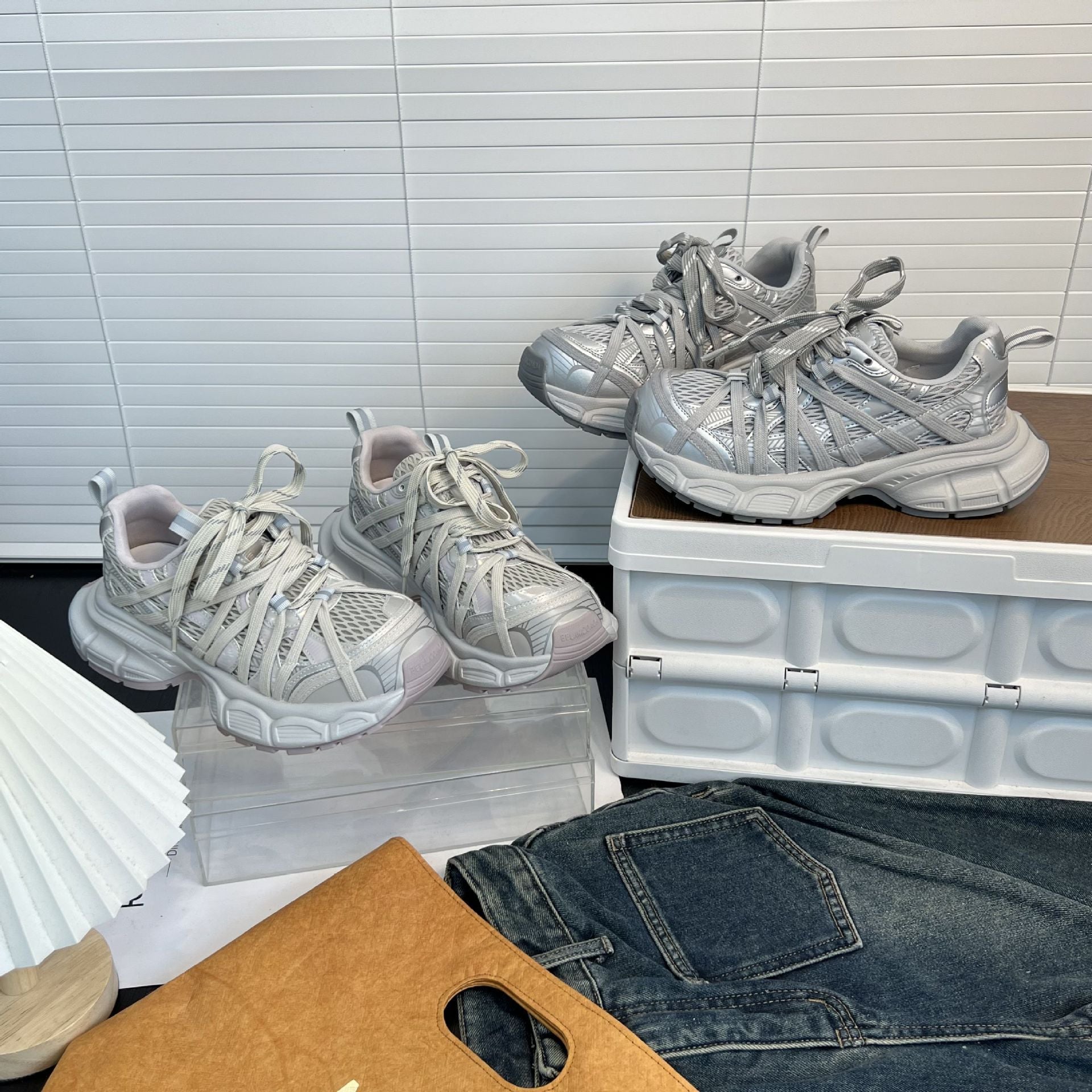 Damen Sportliche Lauf-Schuhe mit atmungsaktivem Mesh-Obermaterial und dämpfender Sohle R&B