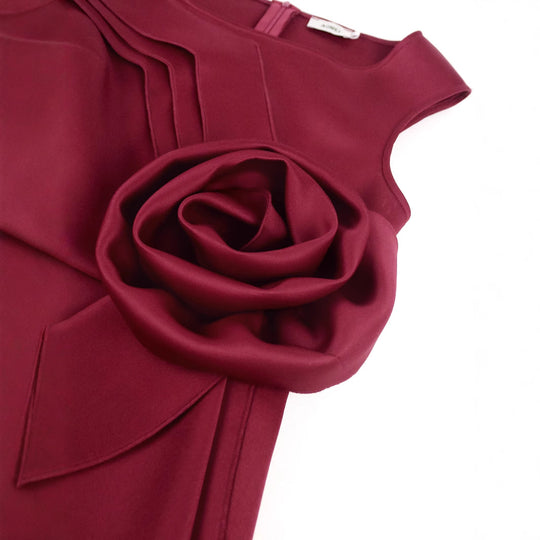 Damen figurbetontes Kleid mit schicker Rüschenapplikation R&B