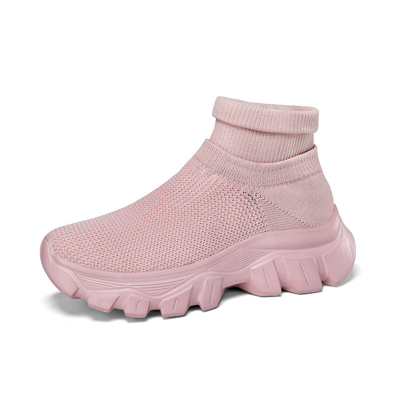 Damen Hochleistungs-Laufschuhe mit atmungsaktiver Strick-Oberfläche und rutschfester Sohle R&B