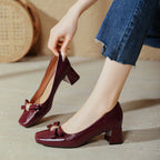 Damen elegante Schuhe mit Blockabsatz