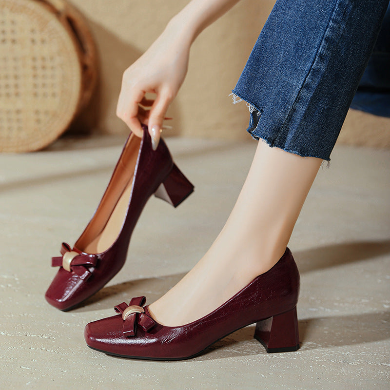 Damen elegante Schuhe mit Blockabsatz