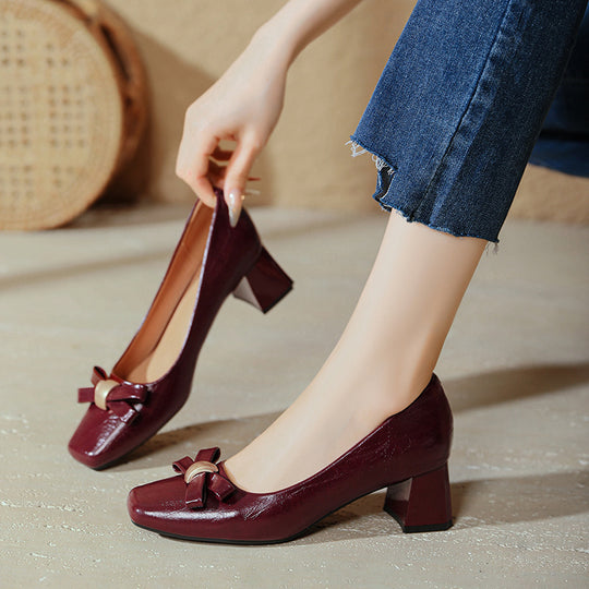 Damen elegante Schuhe mit Blockabsatz R&B