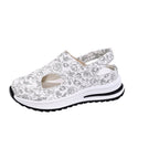 Damen Sportliche Sandaletten mit floralem Schnitt und rutschfester Sohle R&B