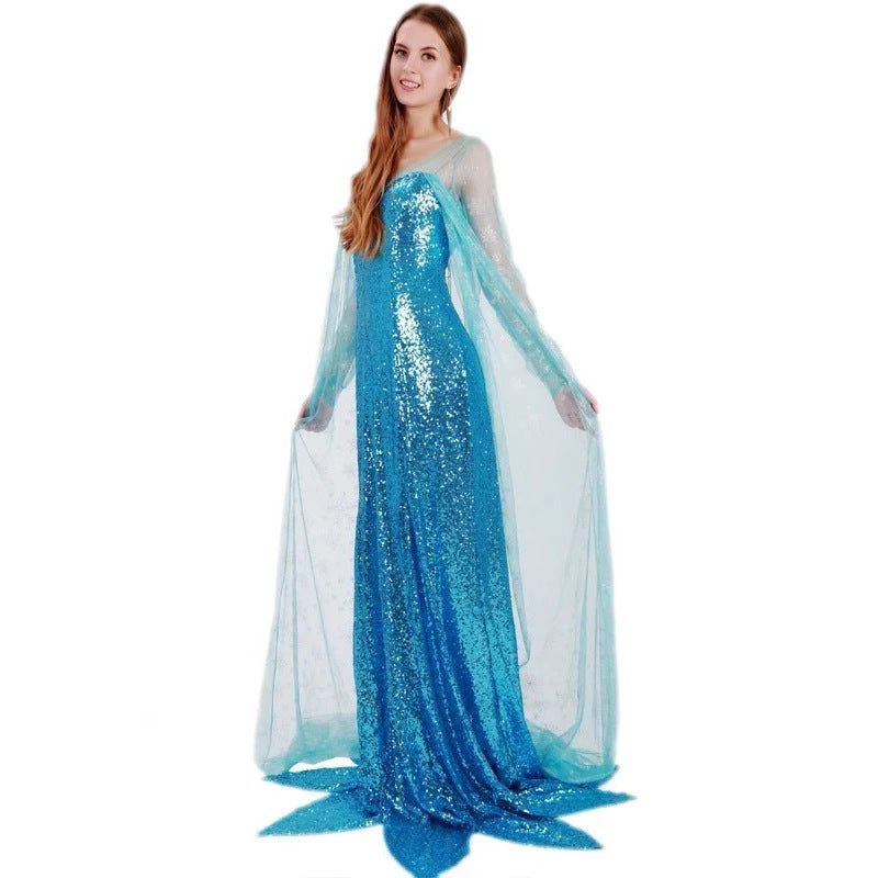 Damen Glitzerndes Meerjungfrauen-Kleid mit schimmerndem Überrock und herzförmigem Ausschnitt R&B