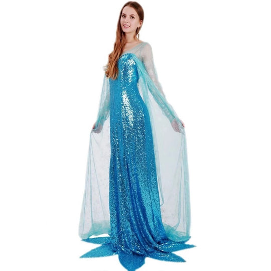 Damen Glitzerndes Meerjungfrauen-Kleid mit schimmerndem Überrock und herzförmigem Ausschnitt R&B