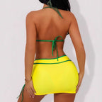 Damen Zweiteiliges Badekleid mit Schnitt und Rüschendetails R&B