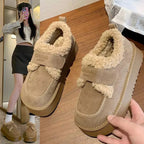 Damen Komfort-Sneaker mit kuscheligem Innenfutter und praktischem Klettverschluss R&B