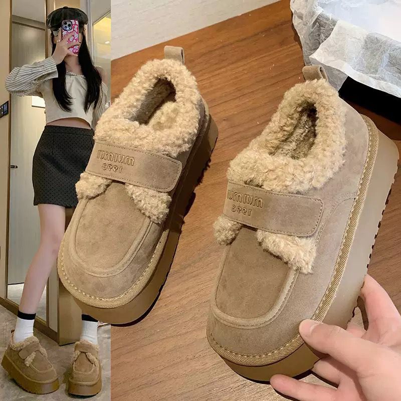 Damen Komfort-Sneaker mit kuscheligem Innenfutter und praktischem Klettverschluss R&B