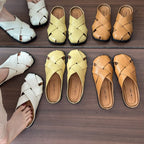 Damen bequeme und stylische Clogs mit modernen Kreuzriemen R&B