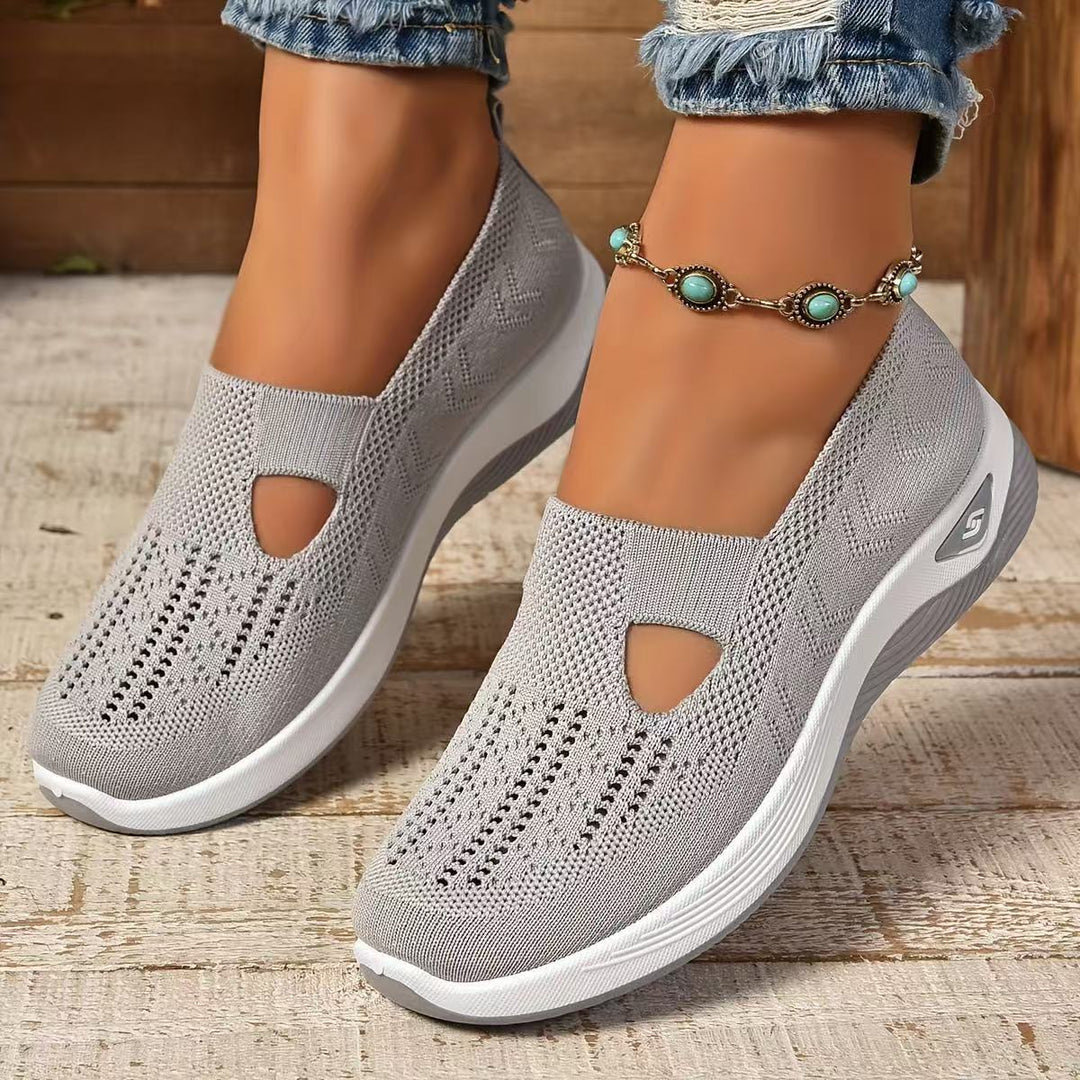 Damen Slip-On Sportschuhe mit luftdurchlässigem Netzdesign R&B