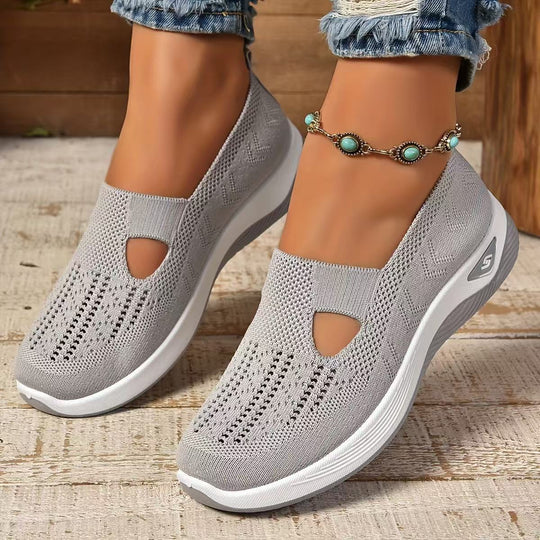 Damen Slip-On Sportschuhe mit luftdurchlässigem Netzdesign R&B