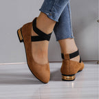 Damen Elegante Ballerinas mit elastischem Riemchen R&B