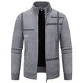Herren Strickjacke mit modernem Zipper und hohem Kragen