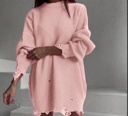 Damen Oversized Strickkleid R&B
