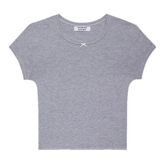 Damen eng anliegendes Basic T-Shirt mit elegantem Ausschnitt R&B