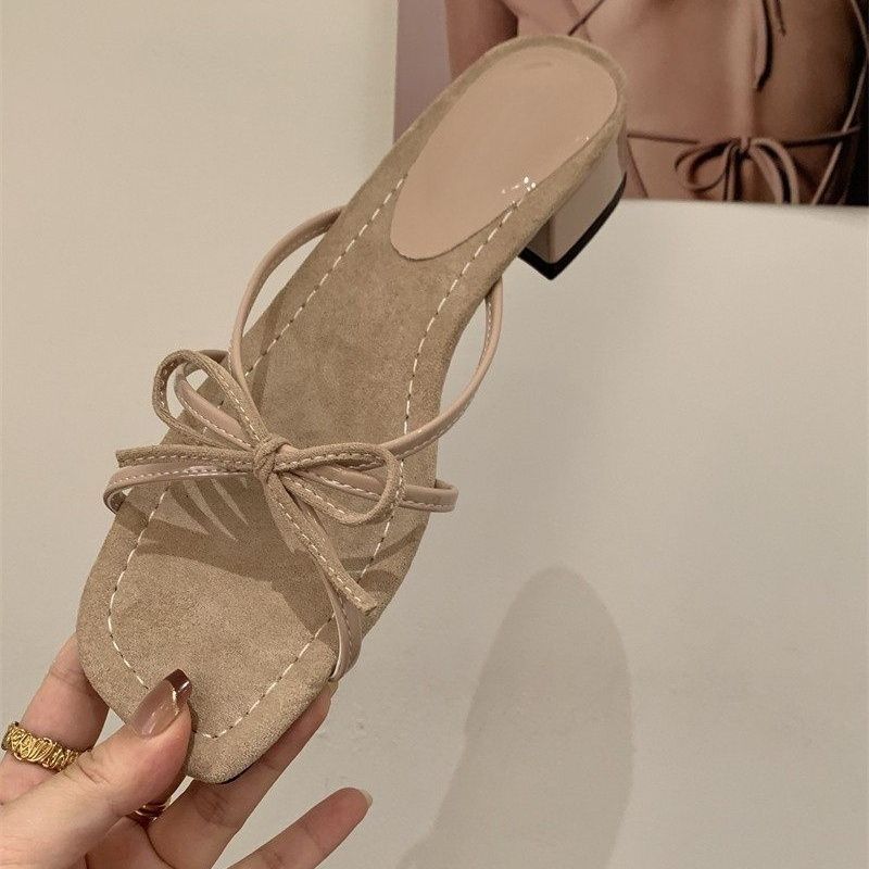 Damen Sandaletten mit eleganten Riemen und dekorativem Schleifendesign R&B