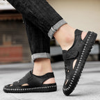 Herren Komfortable Leder-Sandalen mit rutschfester Sohle R&B