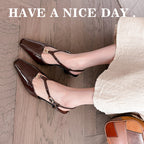 Damen Slingback-Pumps mit elegantem Riemchen und spitzer Zehenform R&B