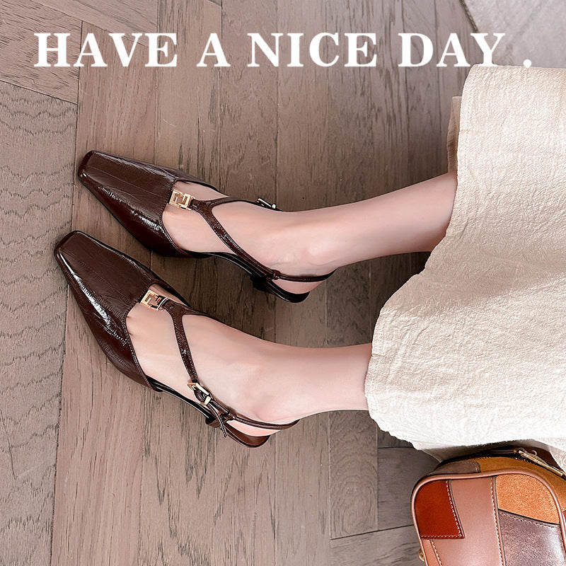 Damen Slingback-Pumps mit elegantem Riemchen und spitzer Zehenform R&B