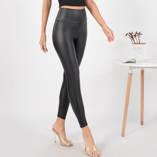Damen Hochglänzende Leggings mit hohem Bund und formendem Schnitt R&B