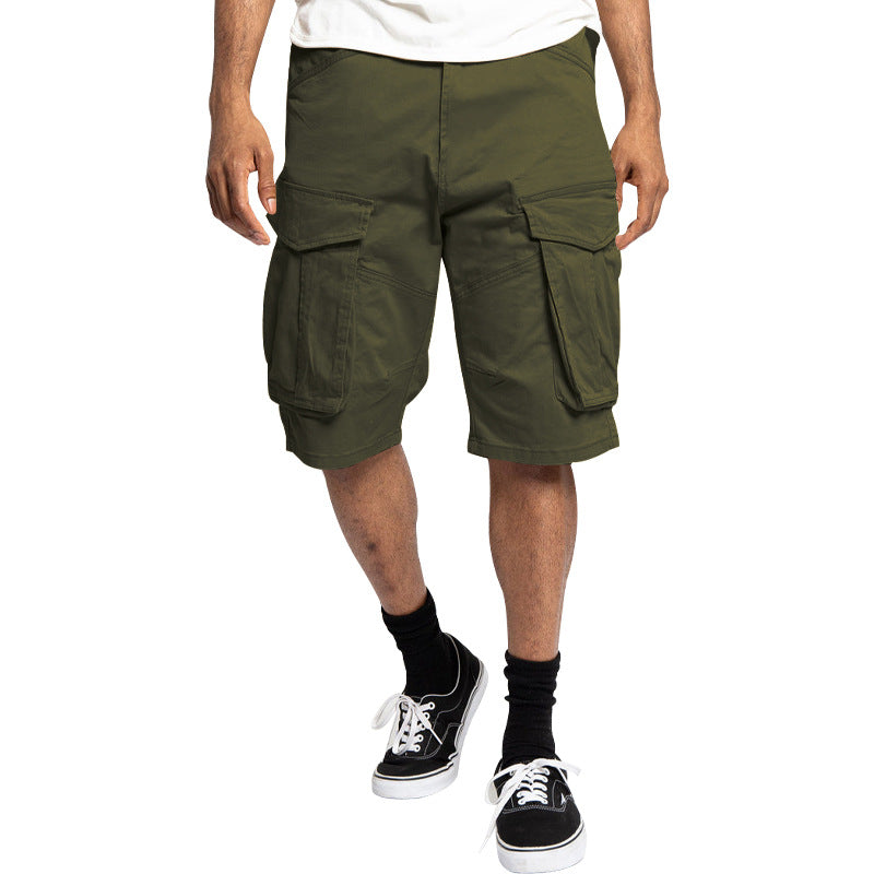Herren nan robuste Cargoshorts mit großen Klappentaschen und lockerer Passform R&B