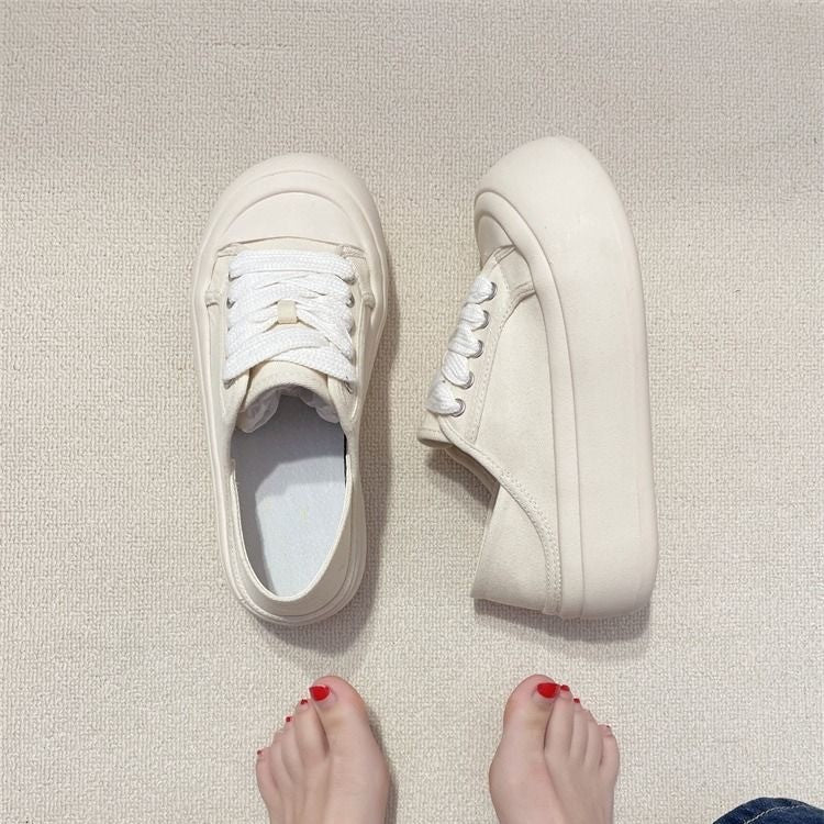 Damen Bequeme Sneaker aus hochwertigem Material mit elastischen Schnürsenkeln