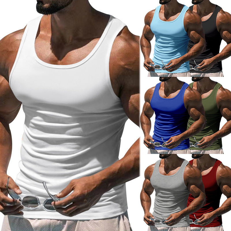 Herren atmungsaktives Sport-Tanktop mit körperbetontem Schnitt und feuchtigkeitsregulierendem Material R&B