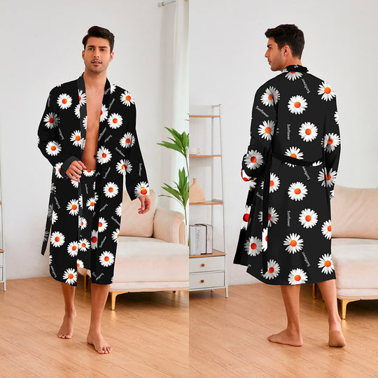 Herren Kimono mit modernem Muster und Gürtel – R&B