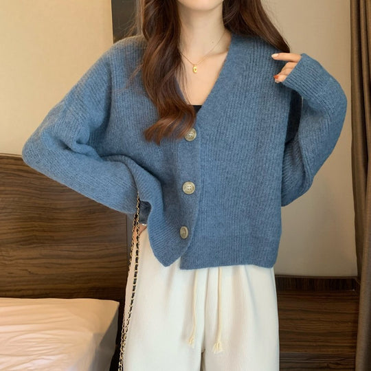Damen Komfortabler Strickcardigan mit Knopfdetails und feiner Struktur R&B