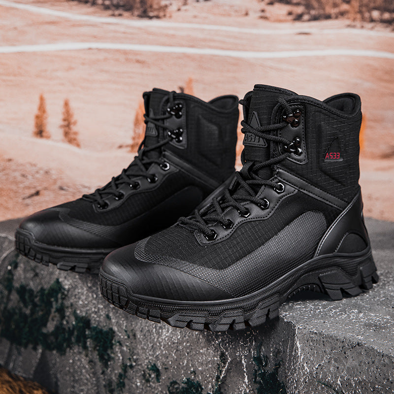 Herren taktische Outdoorschuhe mit atmungsaktiver Membran und rutschfester Sohle R&B