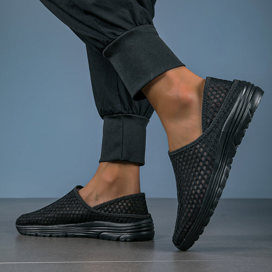 Damen nan luftige Schlupfsneaker mit Honigwaben-Strickoberteil und gedämpfter Komfortsohle R&B