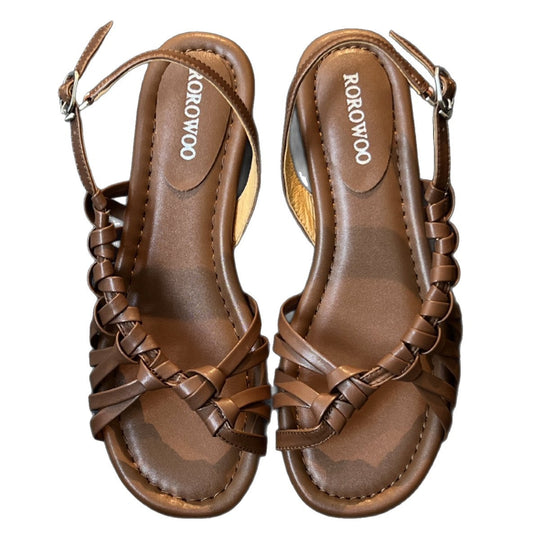 Damen stylische Riemchensandalen mit geflochtenem Obermaterial R&B