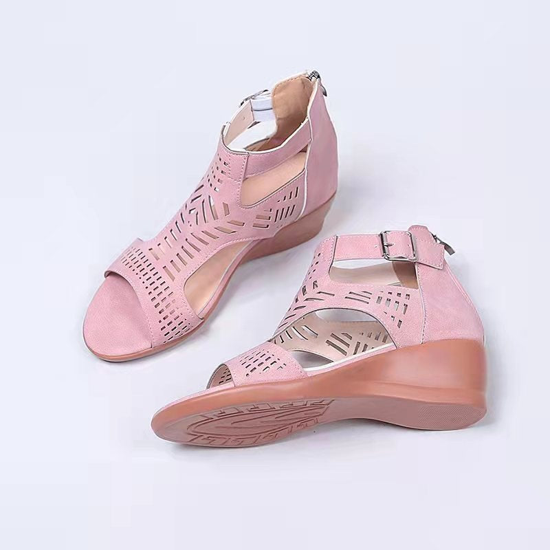 Damen Wedge-Sandalen mit modischem Cut-Out-Design und rutschfester Sohle R&B