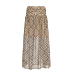 Damen Maxirock mit elastischer Taille und raffiniertem Karomuster R&B