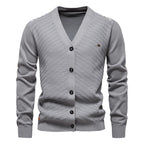 Herren Strickjacke mit strukturiertem Muster