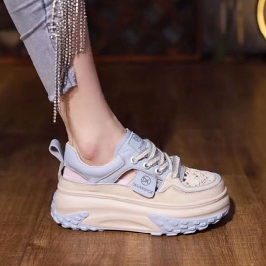 Damen High-Top Sneakers mit gepolsterter Sohle und atmungsaktiver Konstruktion R&B